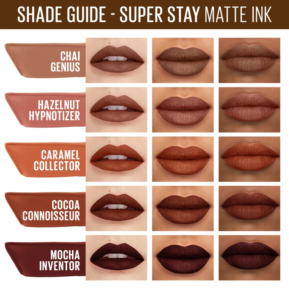Maybelline SuperStay Matte Ink Lippenstift Coffee Collection 260 Hazelnut Hypnotizer 6 Maybelline SuperStay Matte Ink Lippenstift Coffee Collection 260 Hazelnut Hypnotizer - Afbeelding 4