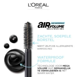 L'Oreal Lu0027Oréal Air Mega Volume Mascara 01 Black Waterproof -L'Oreal || Estee Lauder || Maybelline Verkoopwinkel 1019296 4